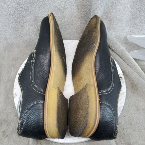 Johnston & Murphy Shoes Mens Size 12 Black Sheepskin Leather Howell Oxford - Picture 6 of 10